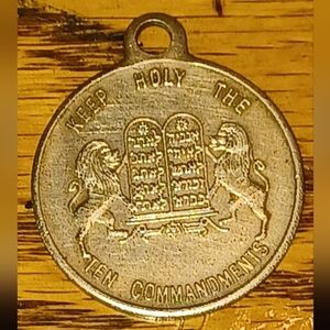 Source Unknown Gold Ten Commandments Pendant